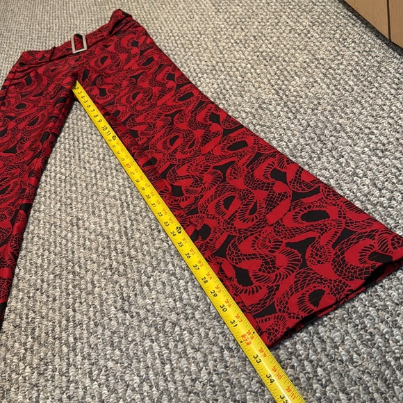 I.AM.GIA red snake print flared pants - Picture 6 of 9